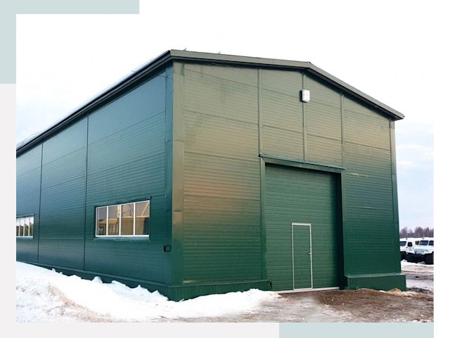 Двускатные ангары в Владикавказе